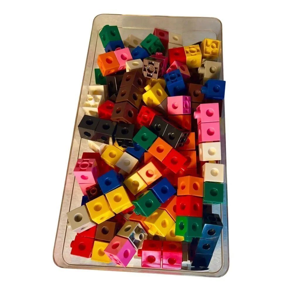 Unifix Interlocking Counting Cubes Math Manipulative Preowned Mix Color 200+